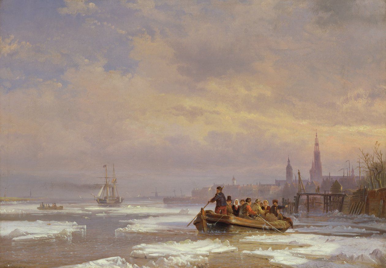 Loď v ledu, 1854 od Egidius Linnig