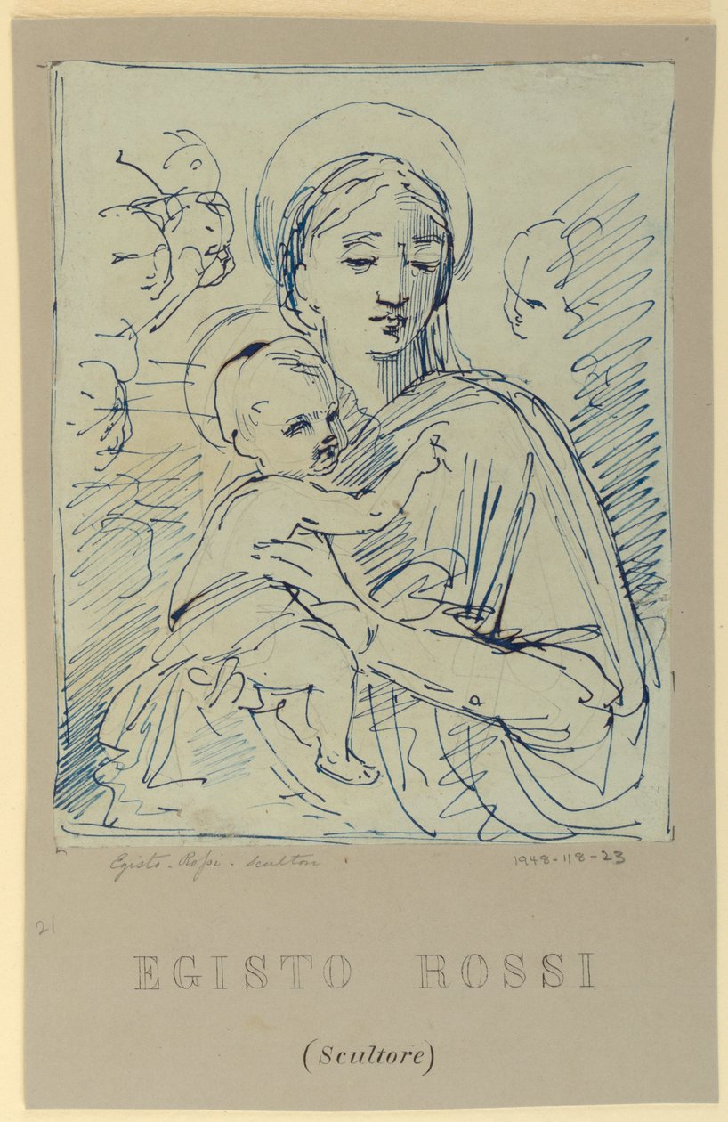 Madonna a dítě od Egisto Rossi
