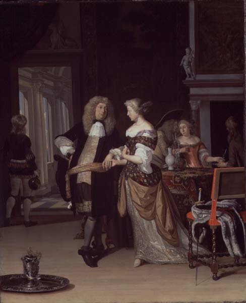 Postavy v interiéru, 1678 od Eglon van der Neer