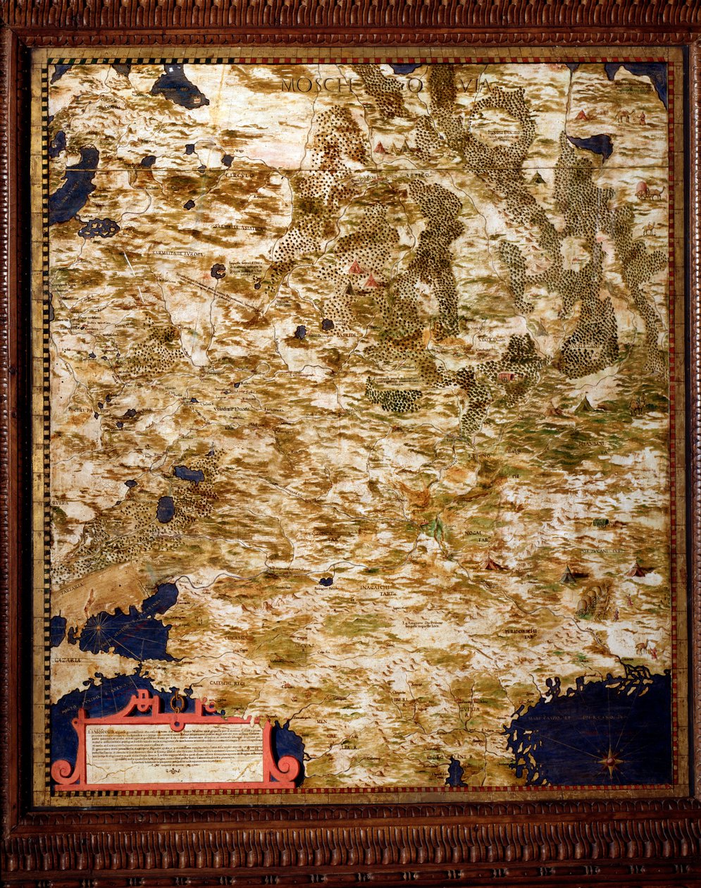 Moskevská oblast Mapa od Egnazia Dantiho (1536-1586), matematika, kosmografa a italského architekta. Kolem 1567. Florencie, Palazzo Vecchio, Sala del Mappamondo od Egnazio Danti