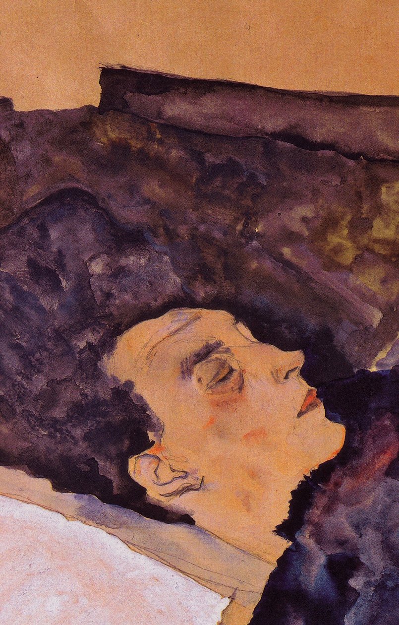 Umělcova spící matka od Egon Schiele