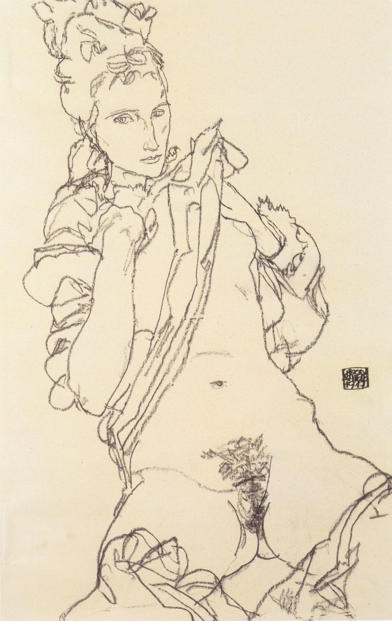Ženský akt od Egon Schiele