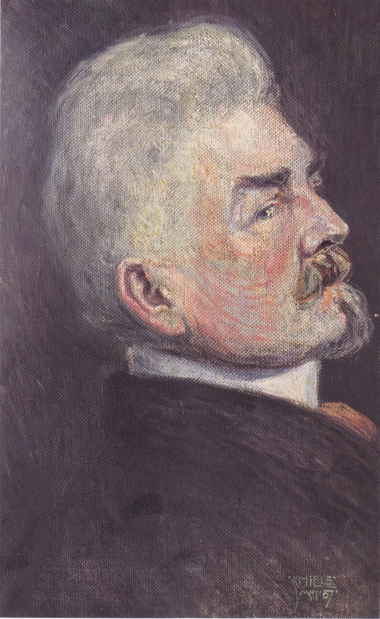 Portrét Leopolda Czihaczka v profilu od Egon Schiele