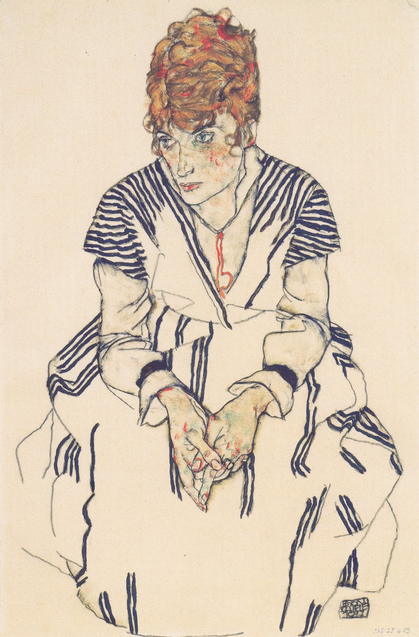 Portrét umělcovy švagrové, Adele Harms od Egon Schiele