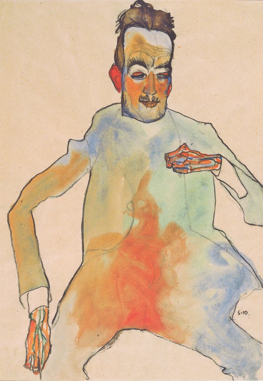 Hráč na violoncello od Egon Schiele