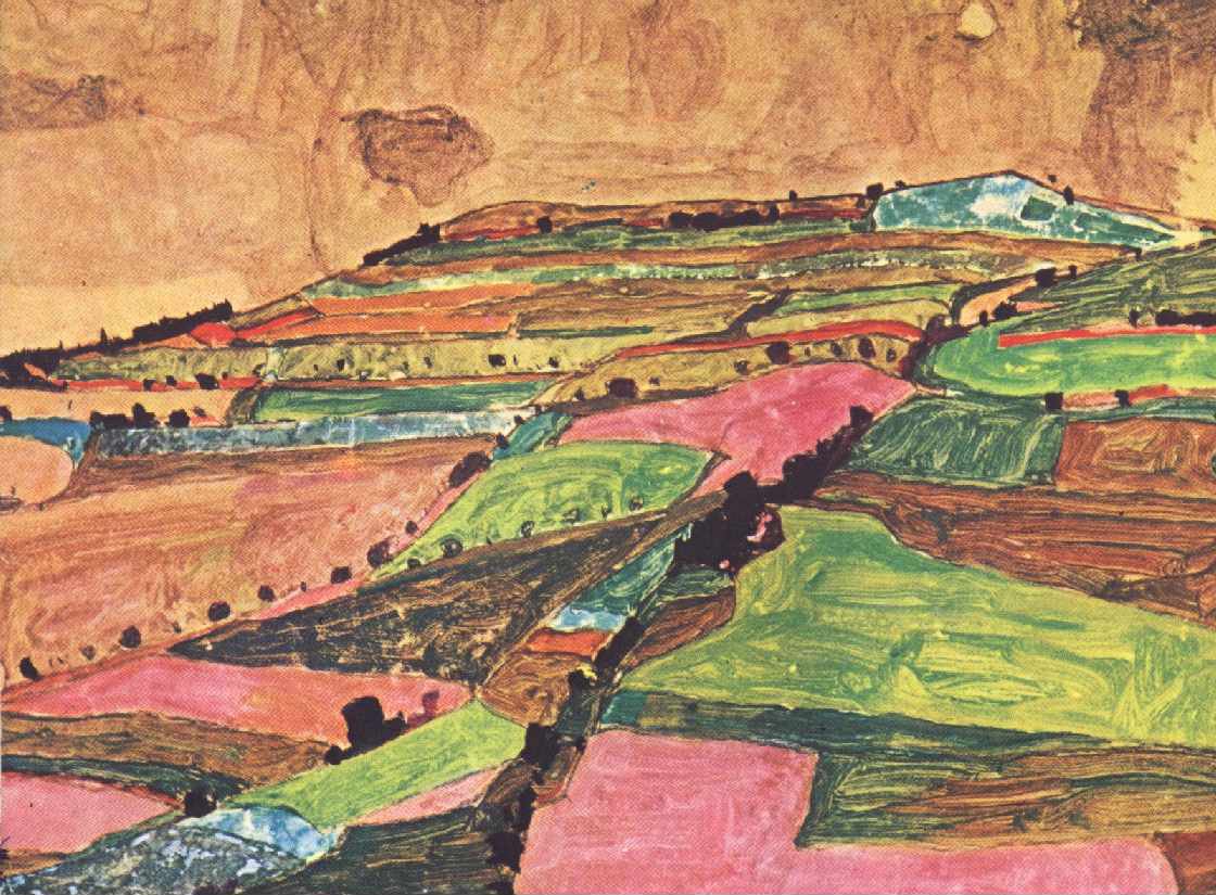 Polní krajina od Egon Schiele