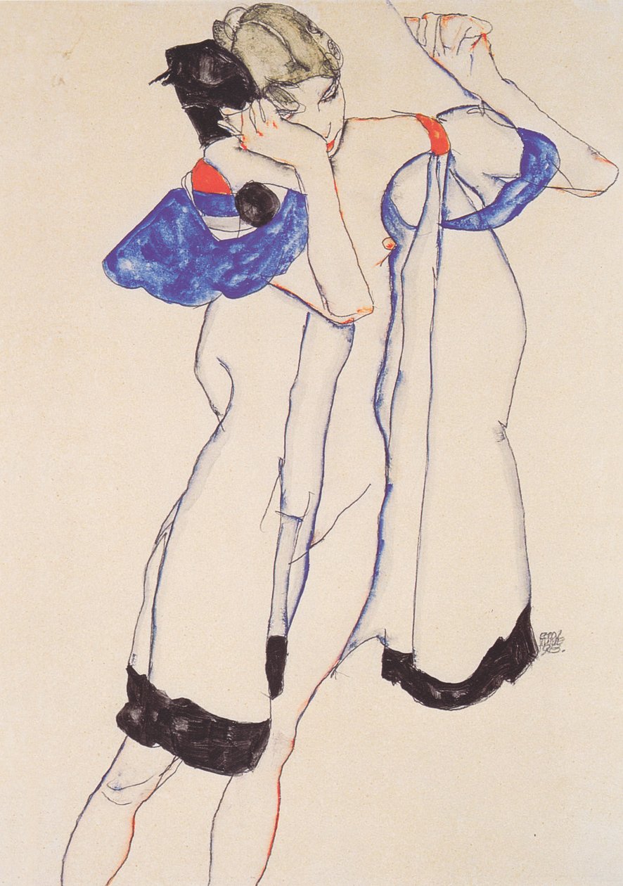 Žena v županu od Egon Schiele