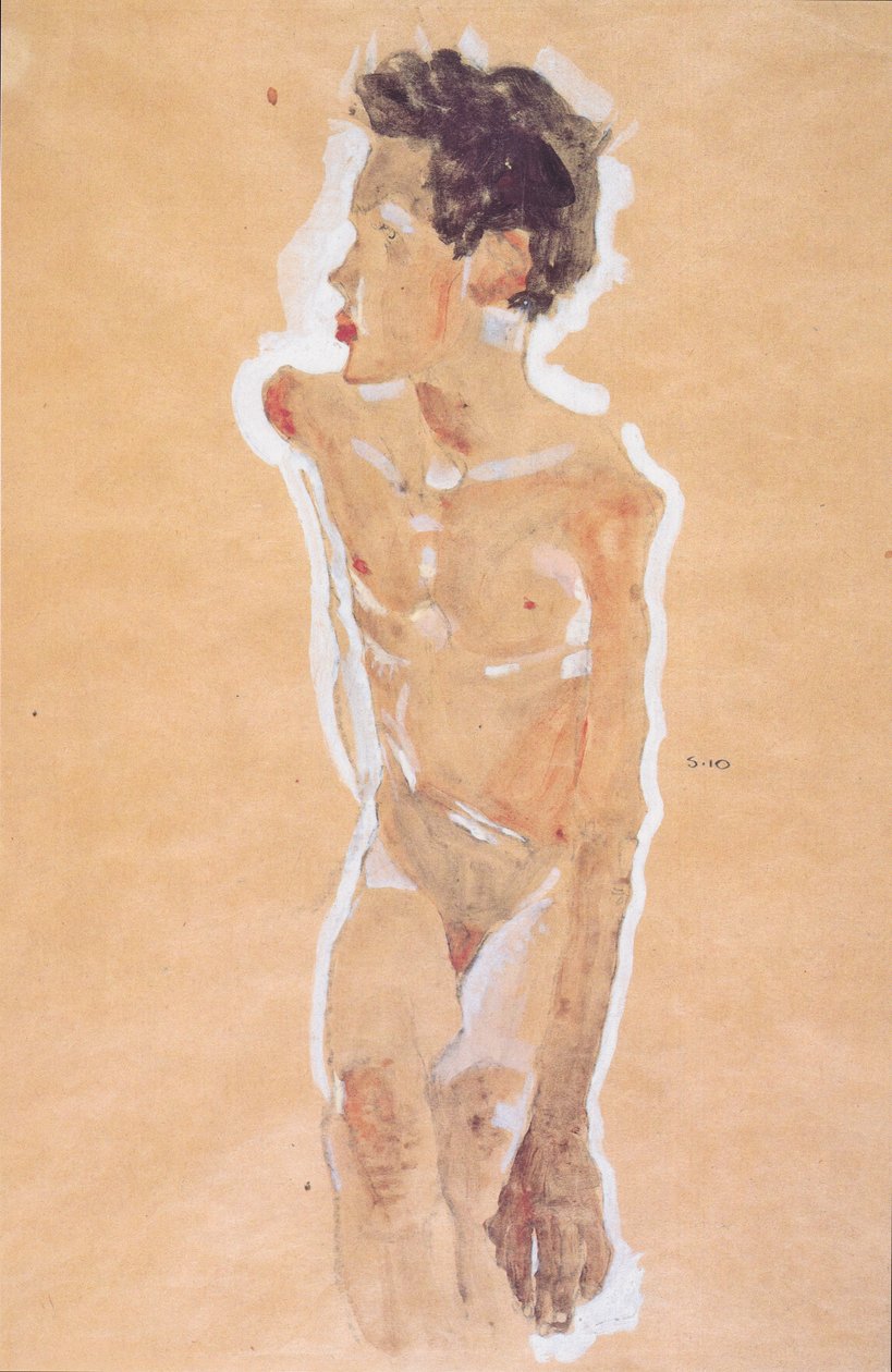 Chlapský akt od Egon Schiele