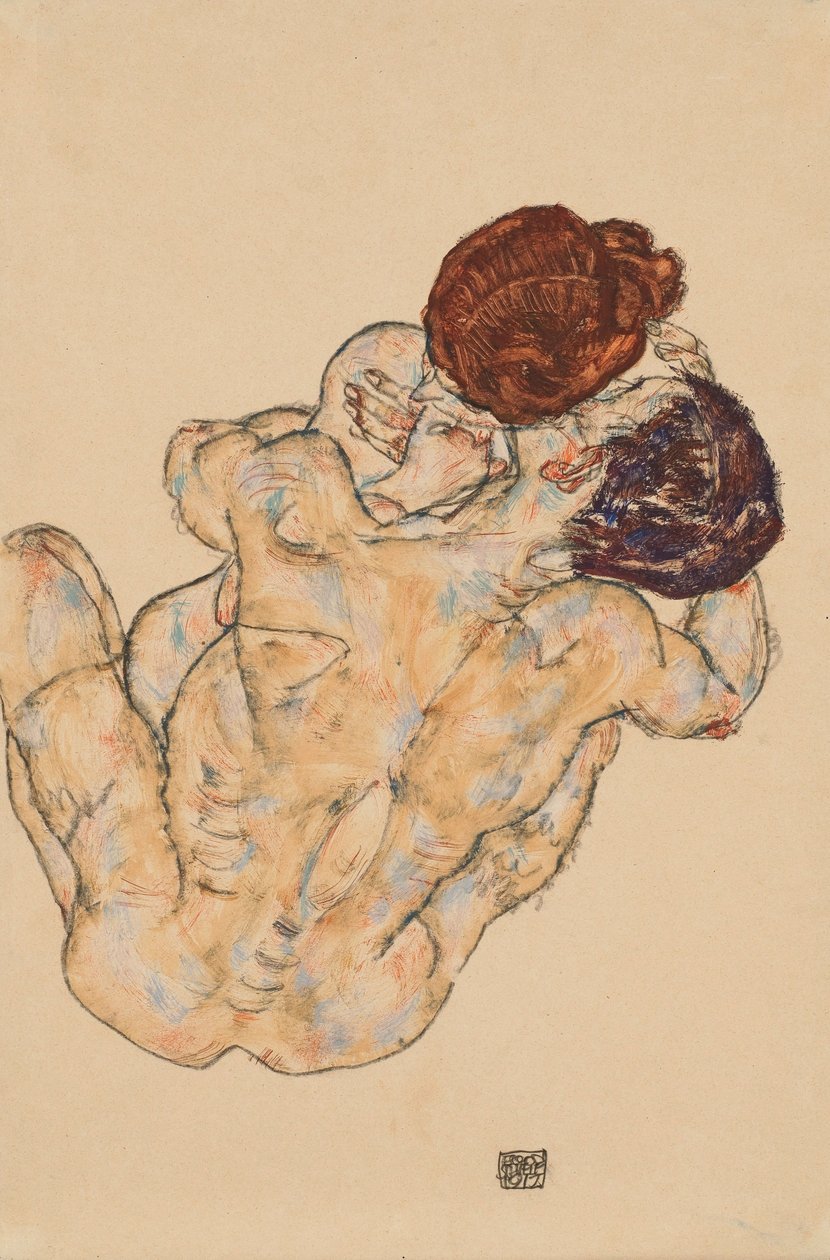 Muž a žena, obejmout od Egon Schiele