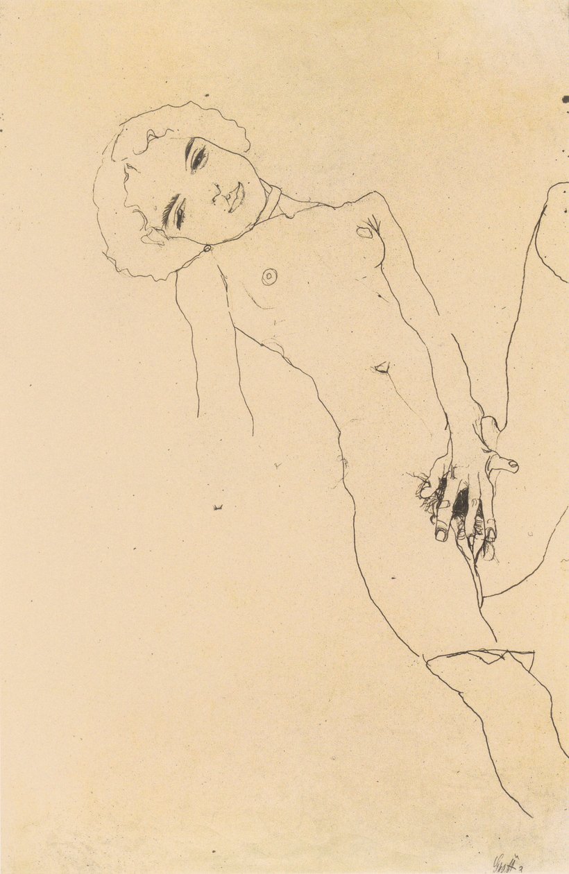 Dívka masturbuje od Egon Schiele
