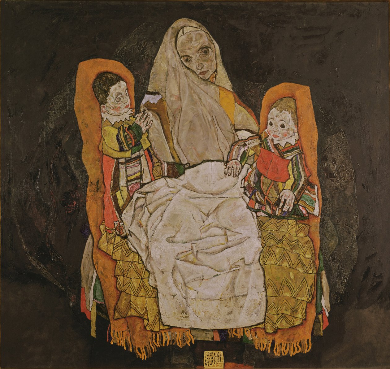 Matka se dvěma dětmi, 1915-17 od Egon Schiele