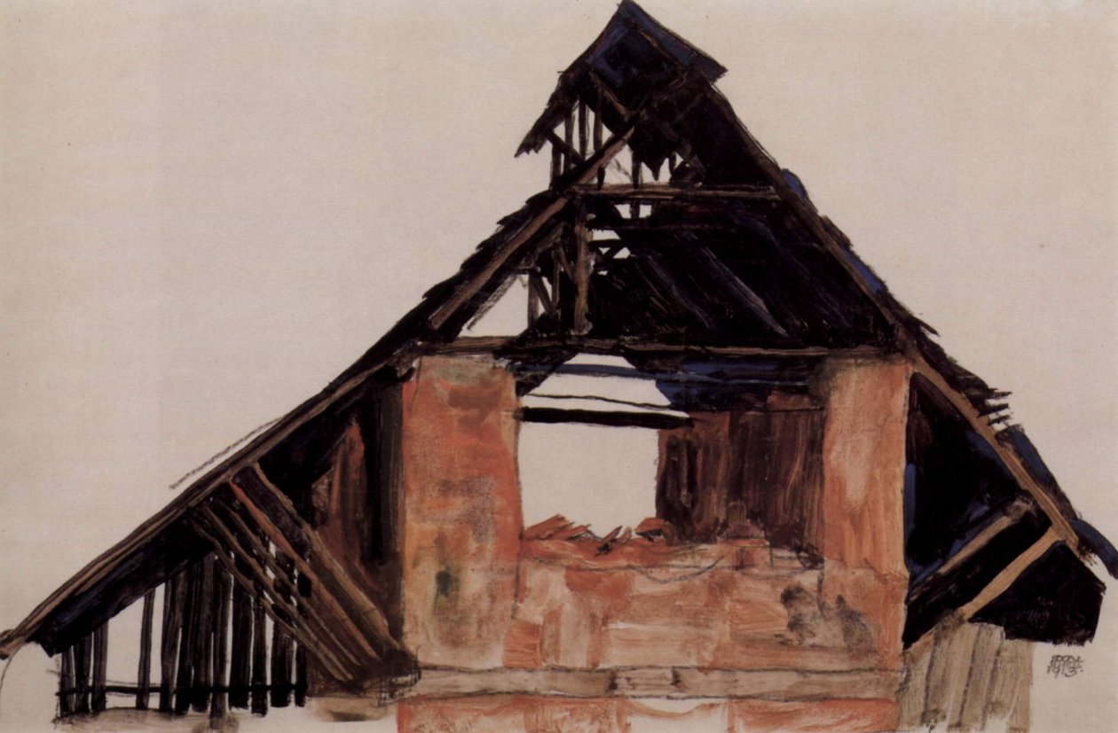 Starý štít od Egon Schiele