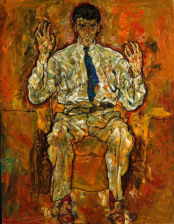 Portrét Alberta Paris von Gütersloh od Egon Schiele