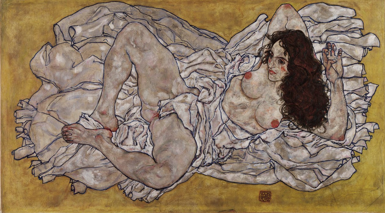 Ležící žena od Egon Schiele