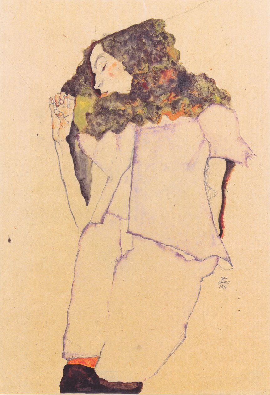 Spící dívka od Egon Schiele