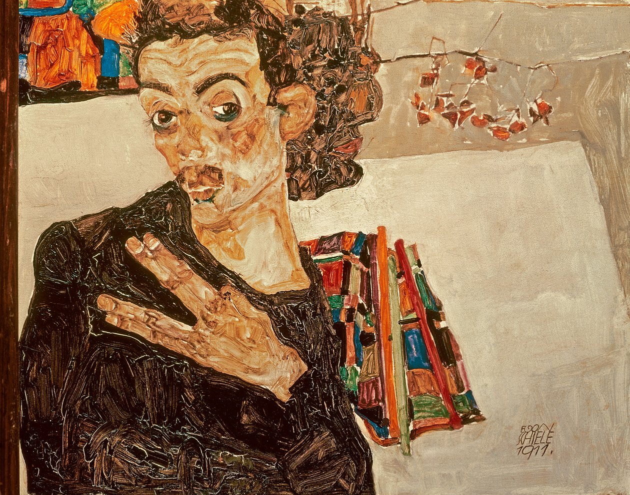Autoportrét, 1911 od Egon Schiele