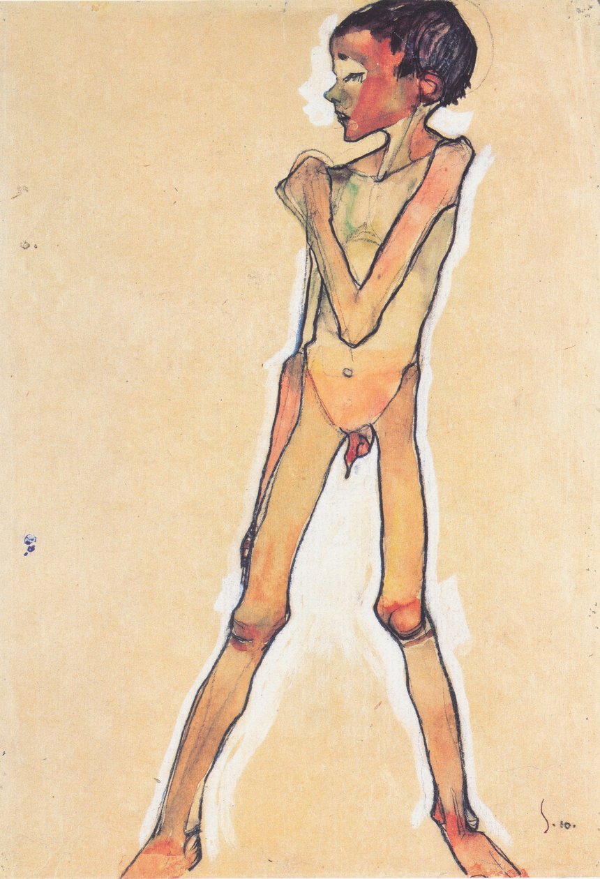 Stálý mužský akt od Egon Schiele