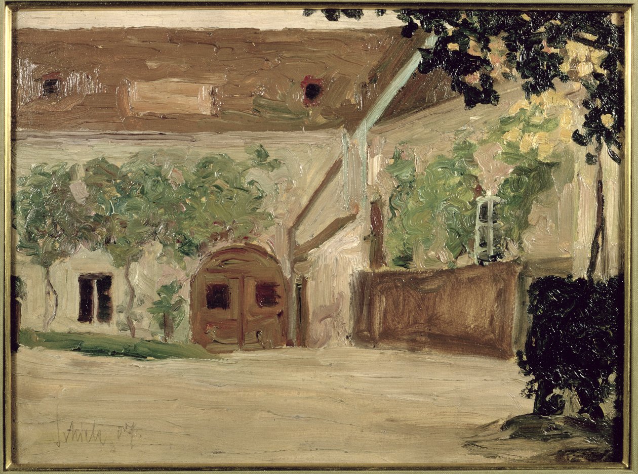 Truhlářská dílna v Klosterneuburgu, 1907 od Egon Schiele