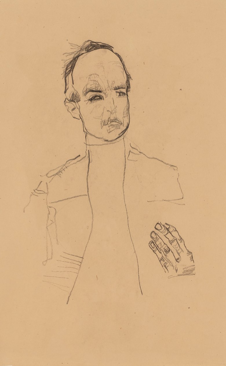 2022 NYR 20682 0724 001(egon schiele sedící chlapec se založenýma rukama portrétní studie dr oska011034) od Egon Schiele
