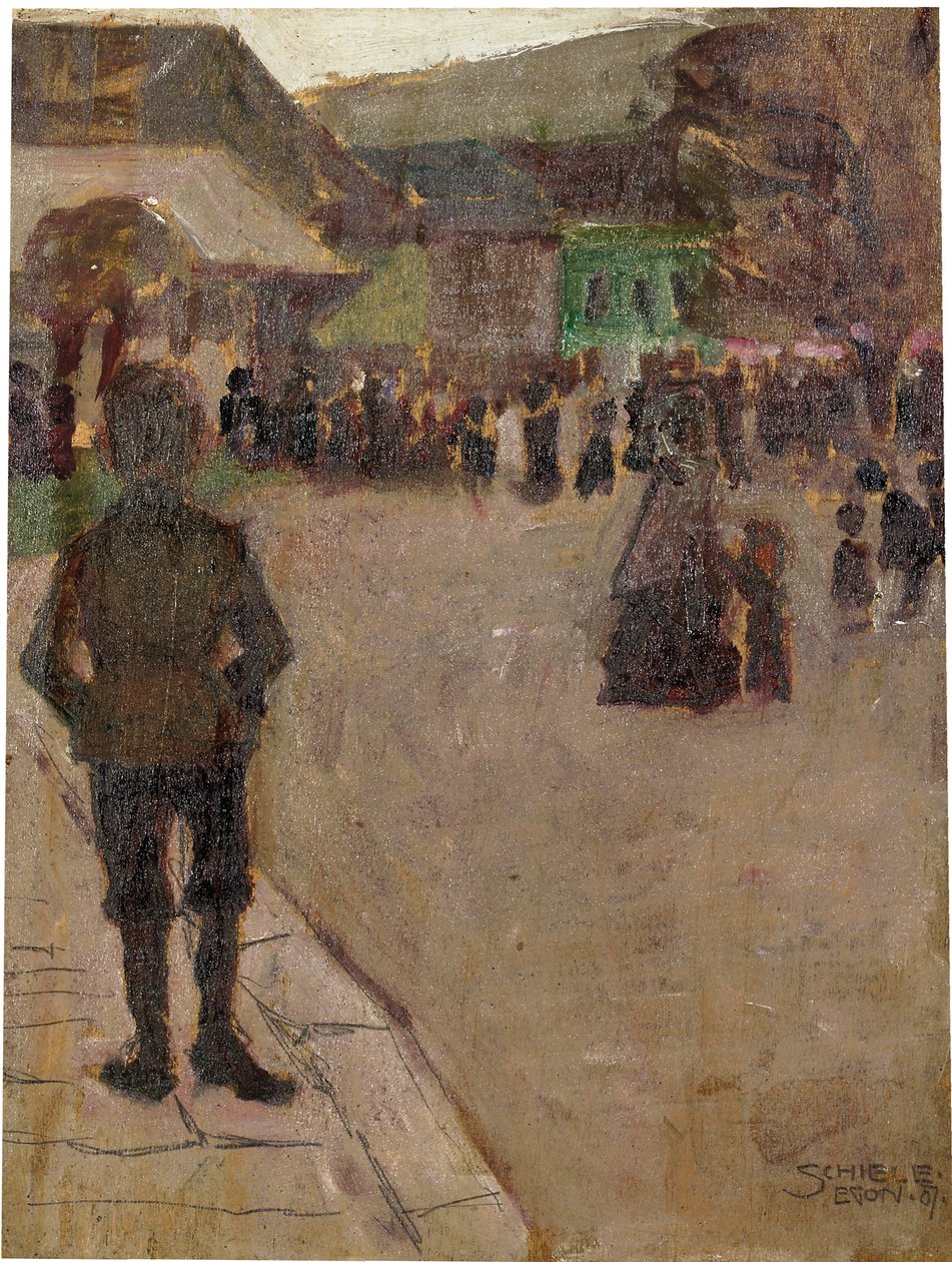 Před Leopolditagem v Klosterneuburgu, 1907 od Egon Schiele