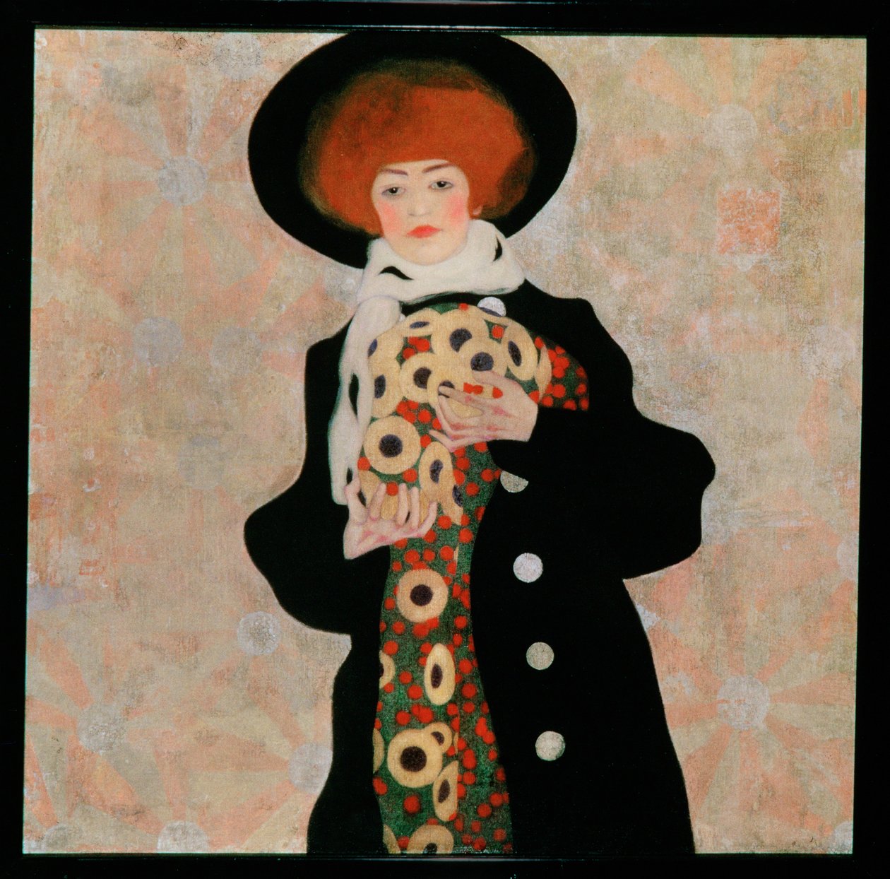 Bildnis einer Frau mit schwarzem Hut [Portrét ženy s... od Egon Schiele