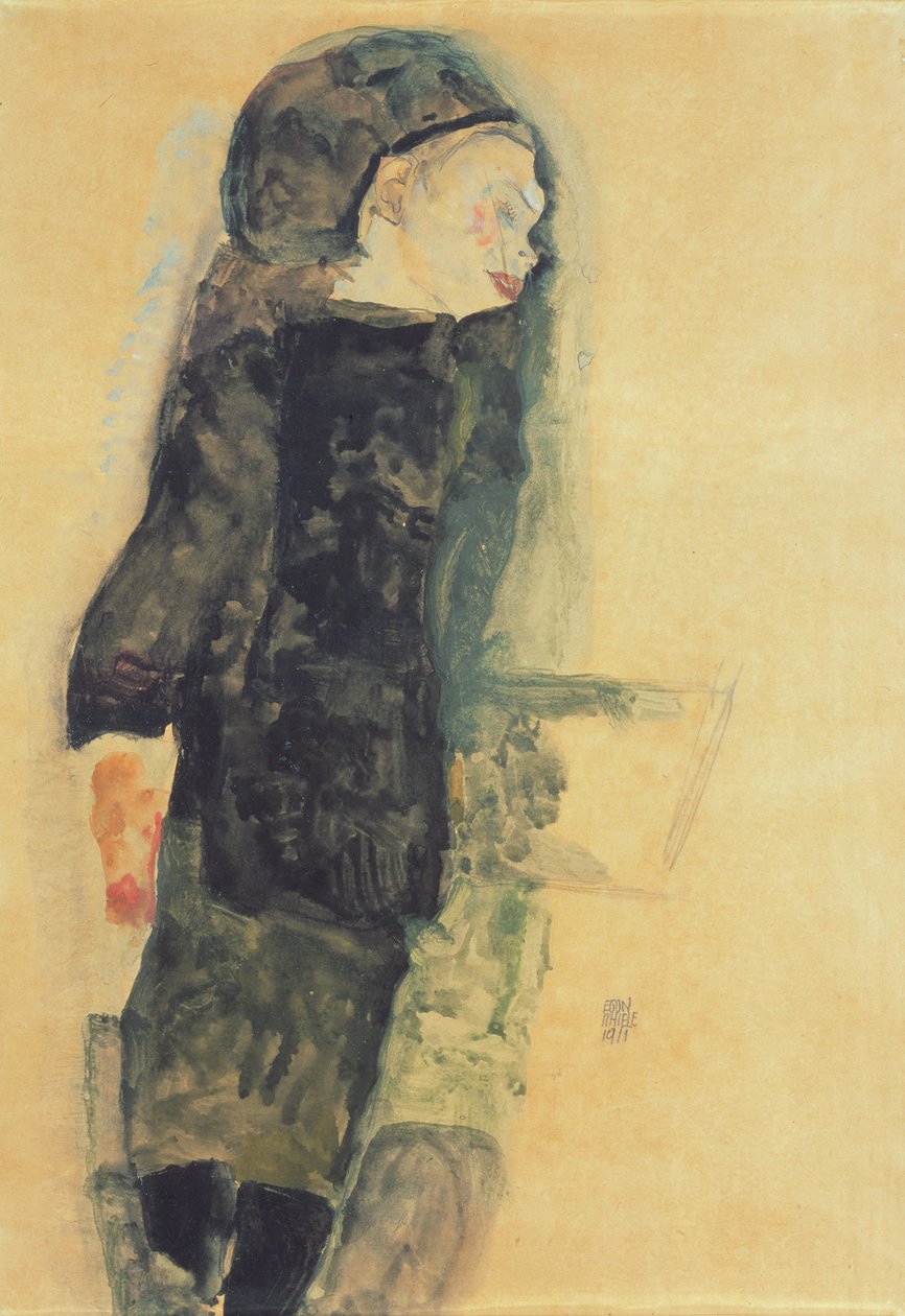 Dítě v černých šatech, 1911 od Egon Schiele