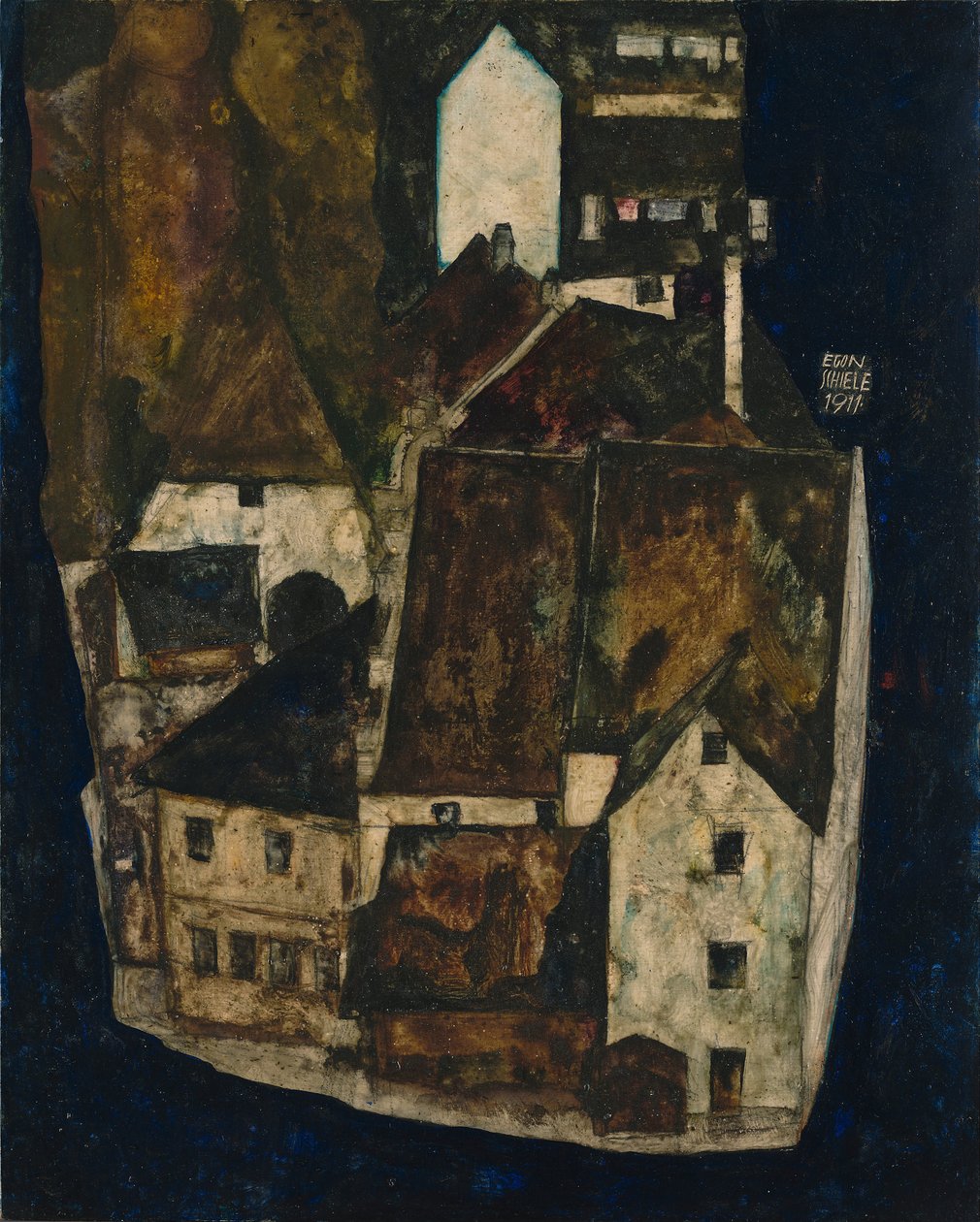 Dead City III Město na Blue River III, 1911 od Egon Schiele