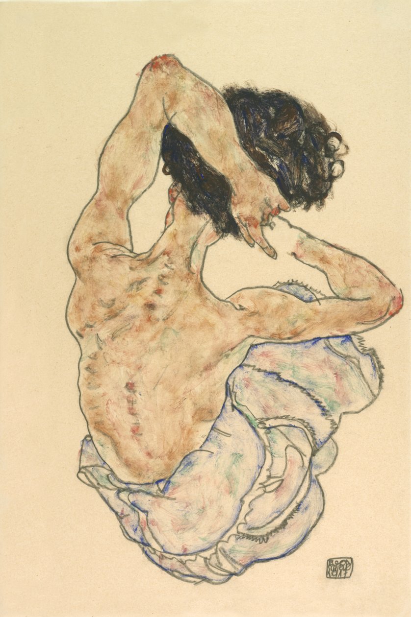 Ženská zadní akt, 1917. od Egon Schiele