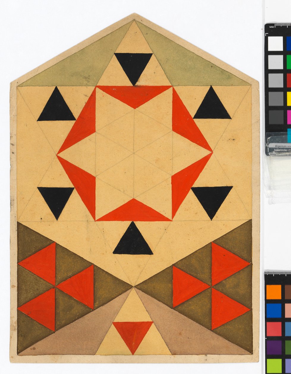 Geometrische Übung (Schülerarbeit) od Egon Schiele