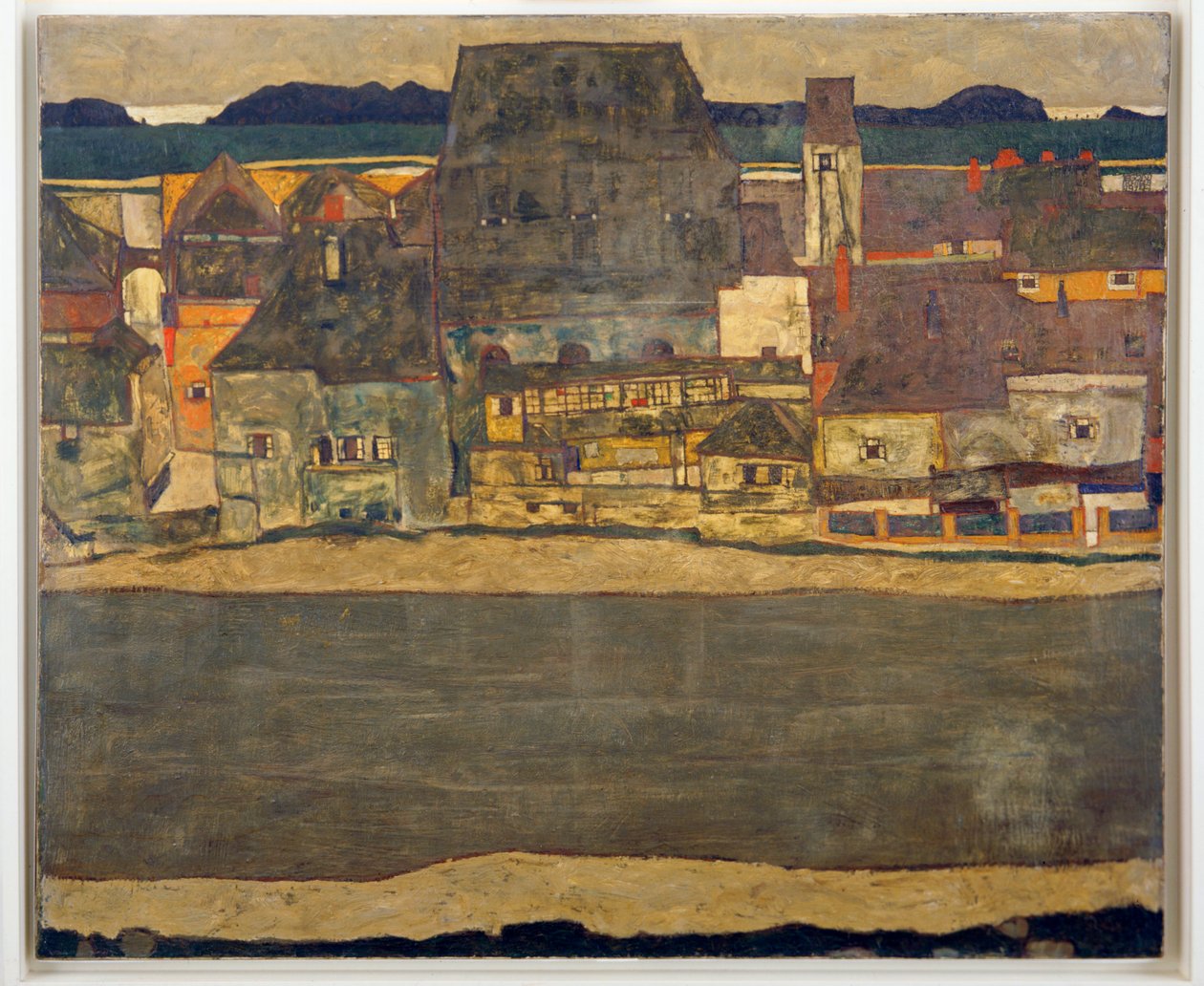 Häuser am Fluss II -Domy na řece II ... od Egon Schiele