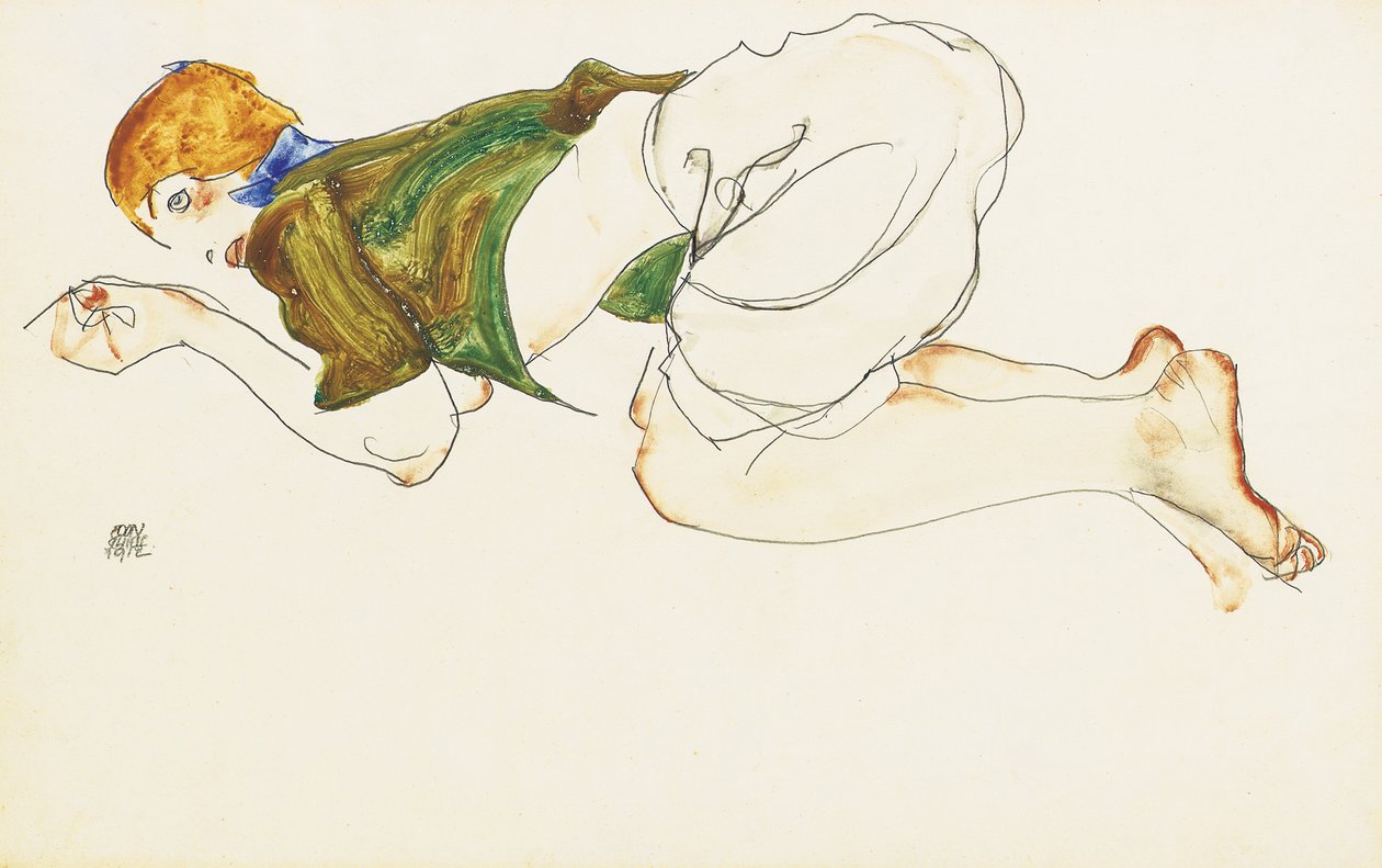 Klečící žena, 1912 od Egon Schiele