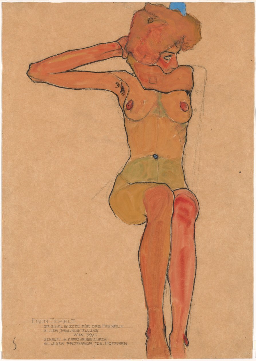 Mädchenakt (Gertrude) od Egon Schiele