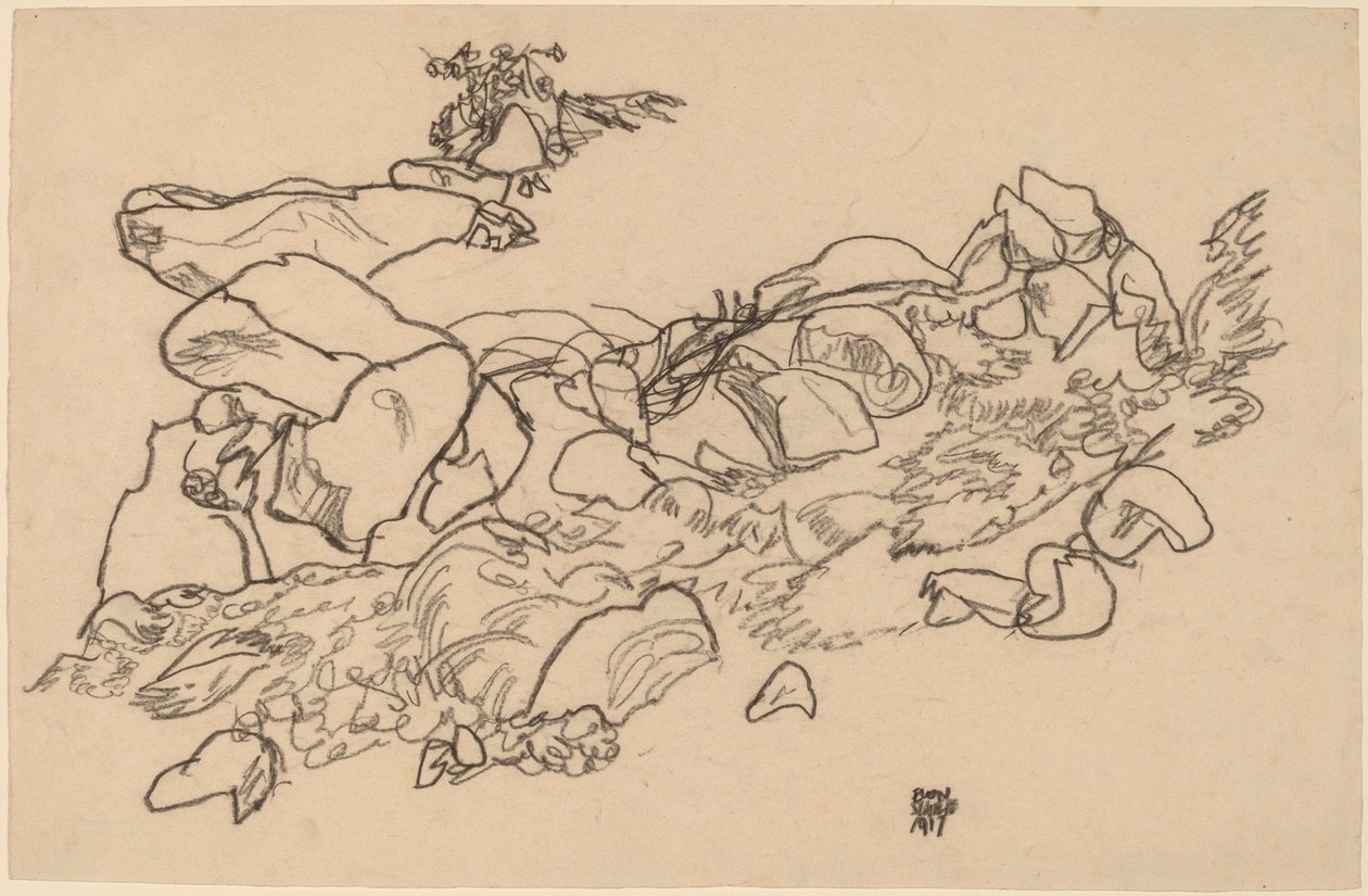 Horský potok od Egon Schiele