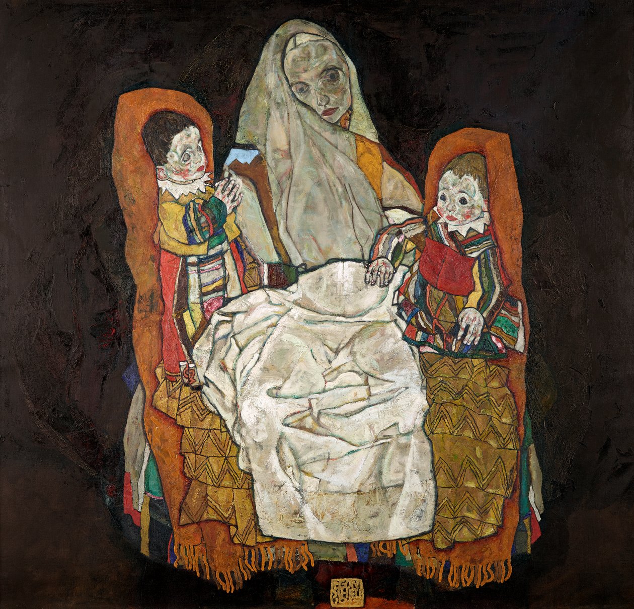 matka se dvěma dětmi III od Egon Schiele