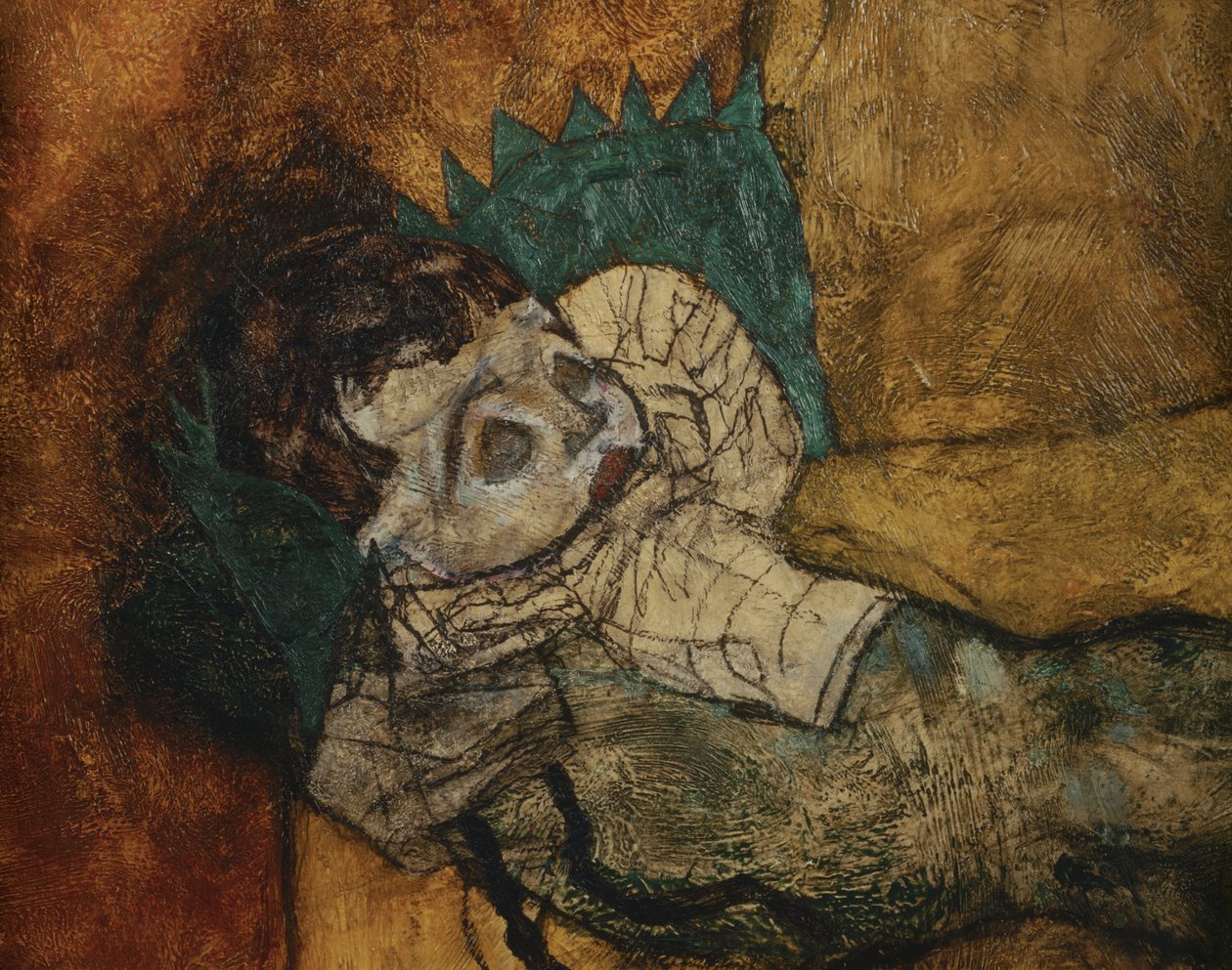 Mutter mit zwei Kindern, Matka se dvěma dětmi ... (malba na plátně) od Egon Schiele