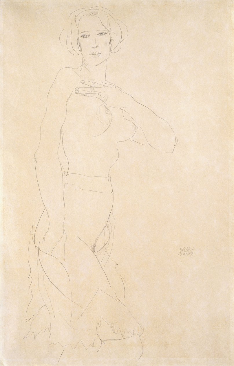Nahá dívka, 1912 od Egon Schiele