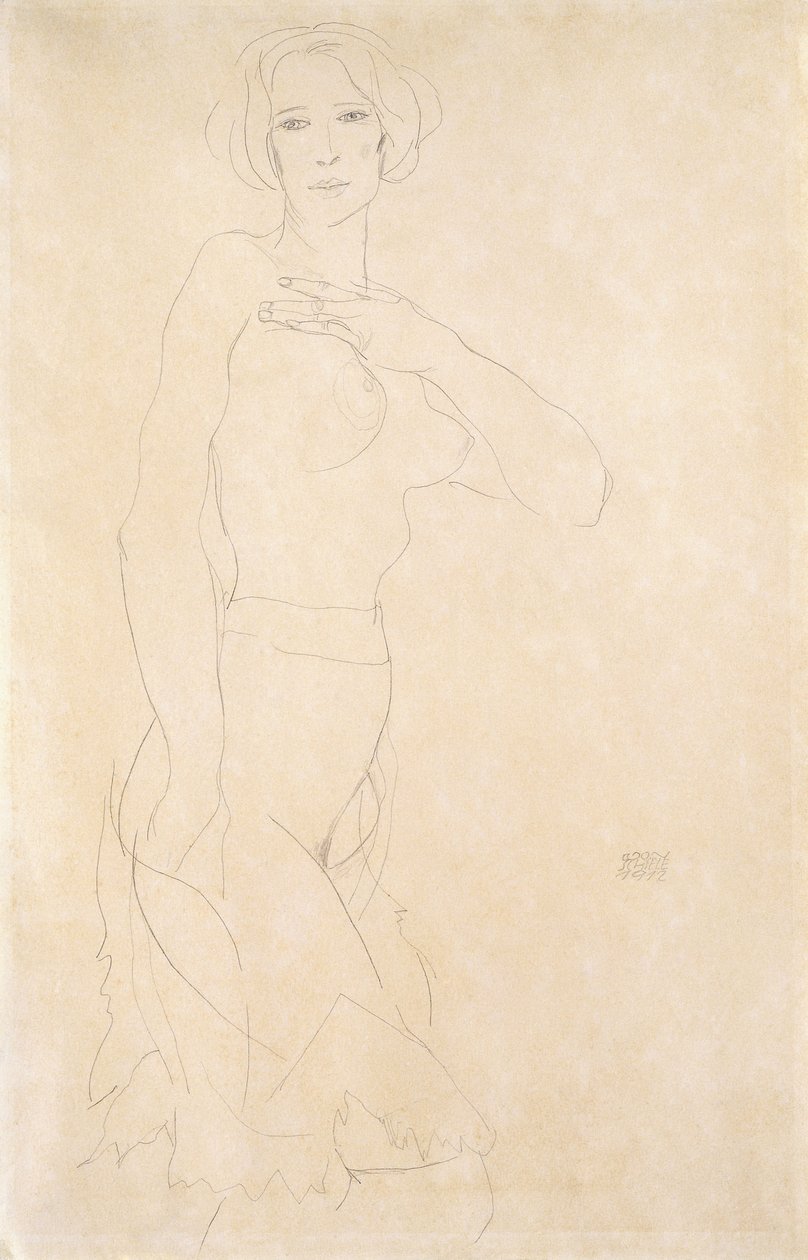 Nahá dívka; Madchenakt, 1912 od Egon Schiele