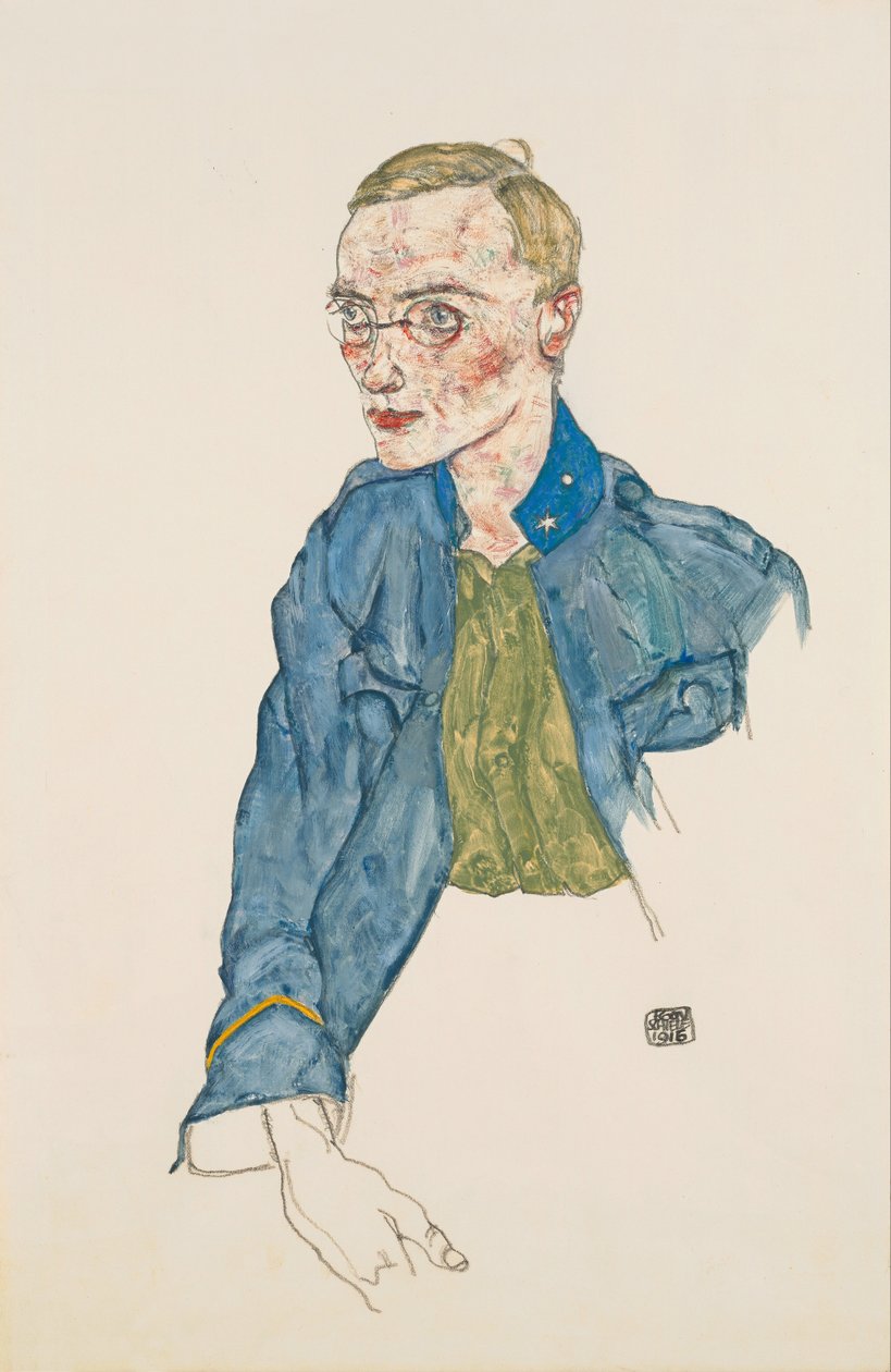 Jednoroční dobrovolník Lance-desátník, 1916 od Egon Schiele