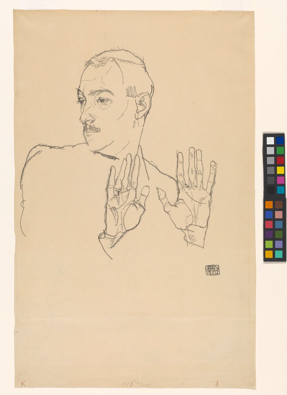 Portrét Arthura Roesslera od Egon Schiele