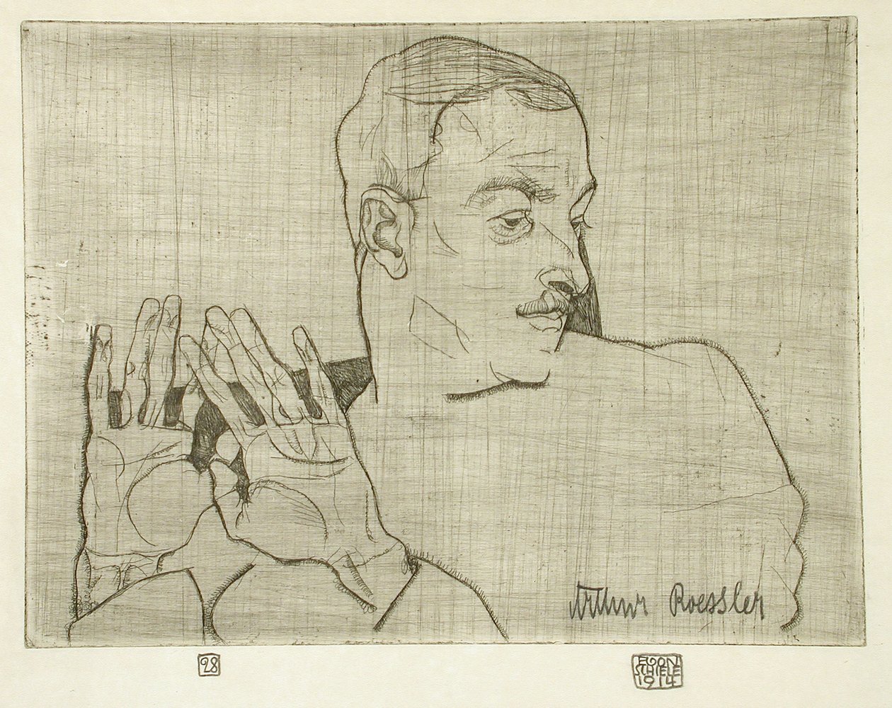 Portrét Arthura Roesslera od Egon Schiele