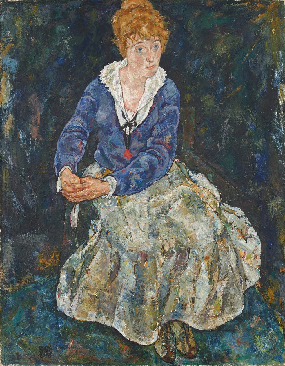 Portrét Edith Schiele, umělcovy manželky, 1918. od Egon Schiele