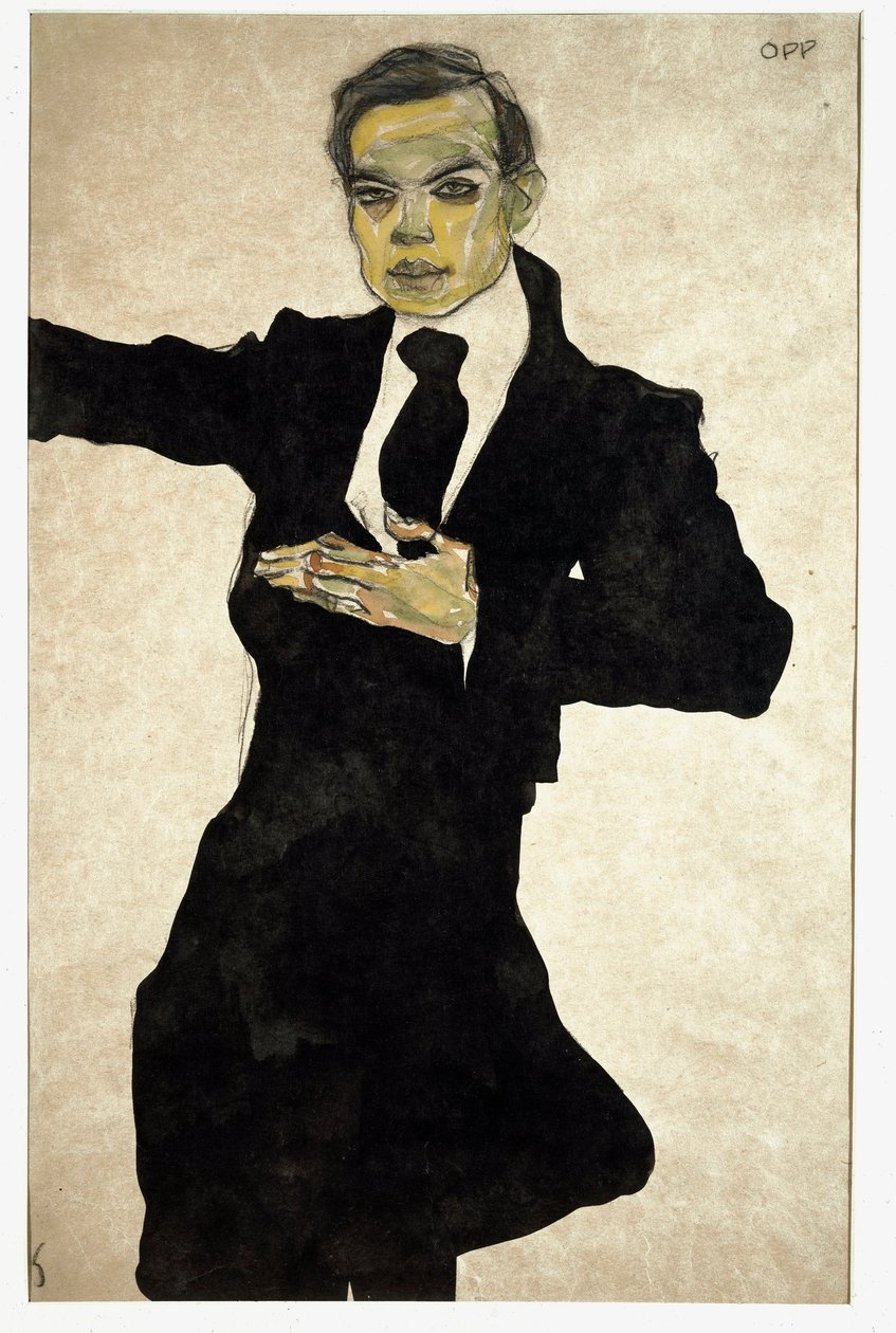 Portrét Maxe Oppenheimera (1885-1954), německého malíře Kresba Egona Schieleho (1890-1918), od Egon Schiele