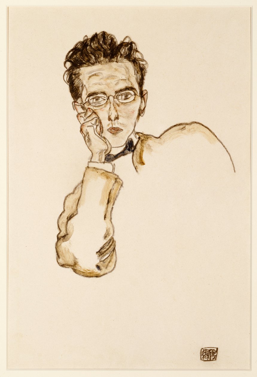Portrét obchodníka s uměním, Paul Wengraf, 1917 od Egon Schiele