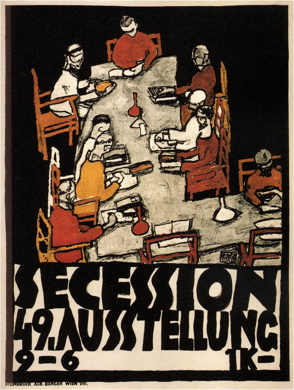 Plakát k 49. výstavě vídeňské secese, 1918 od Egon Schiele