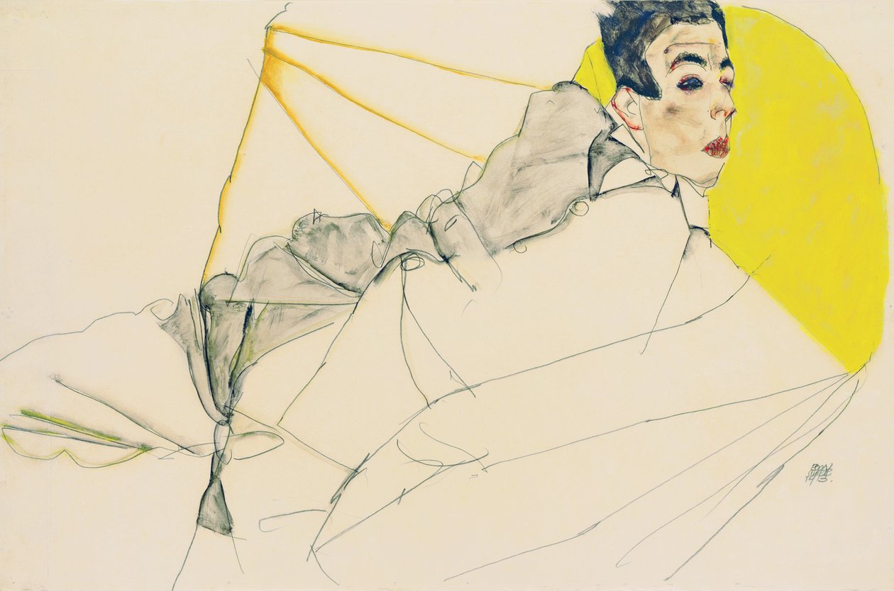 Ležící chlapec Erich Lederer, 1913 od Egon Schiele