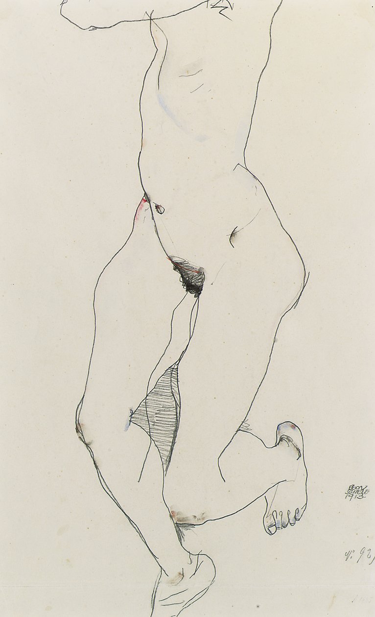 Běžící žena, 1913 od Egon Schiele