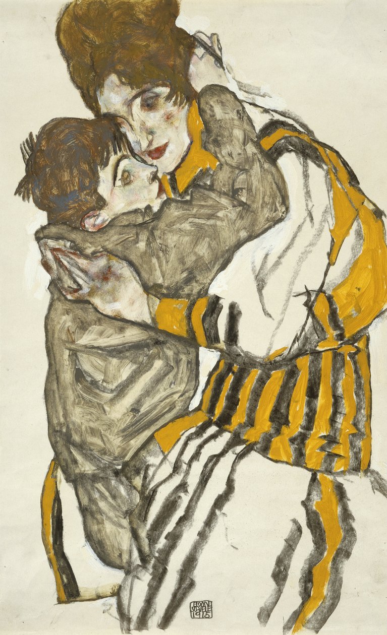 Schieles Frau mit ihrem kleinen Neffen od Egon Schiele