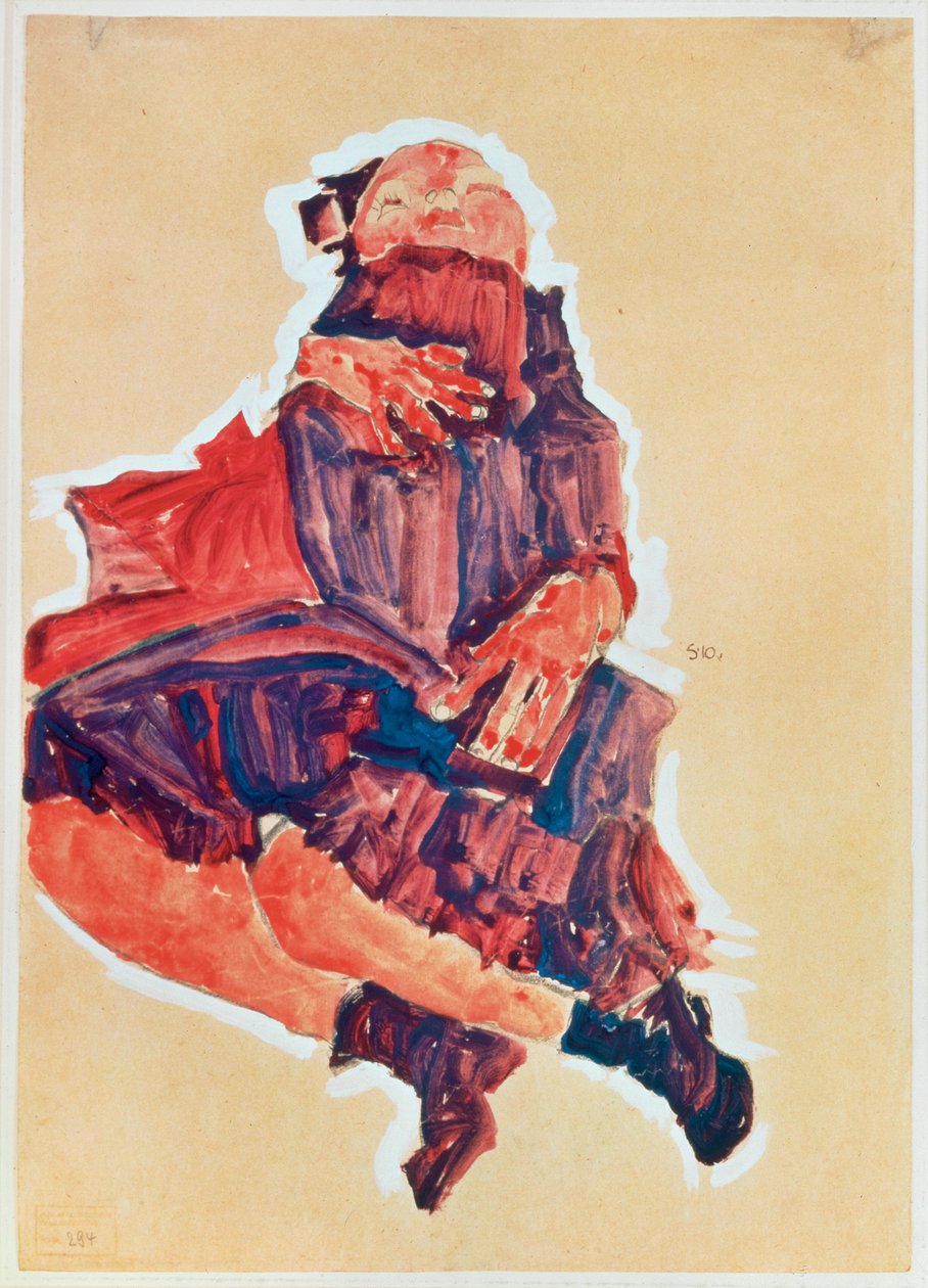 Schlafendes Kind [Spící dítě] od Egon Schiele