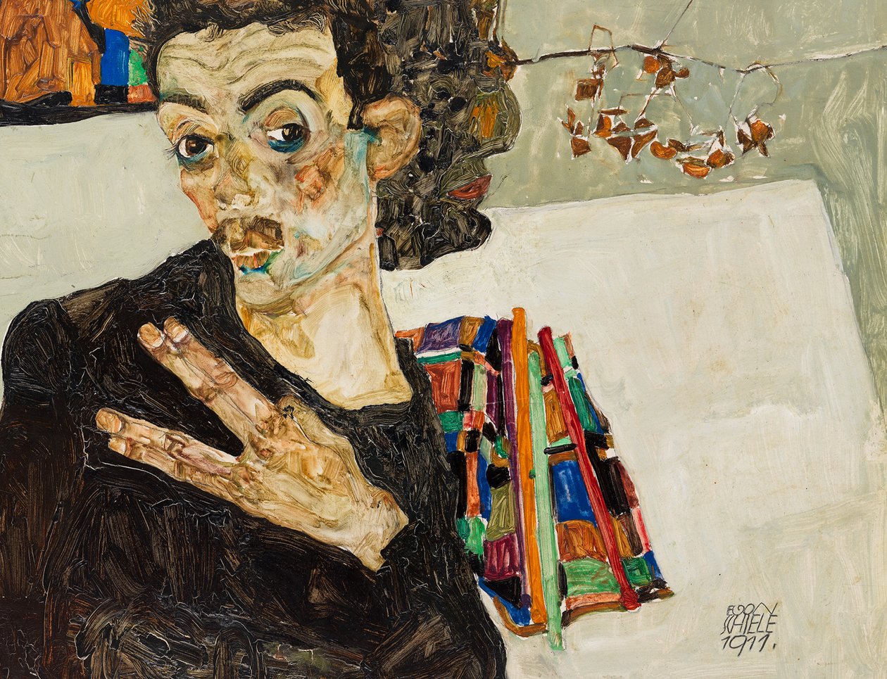 Autoportrét, 1911. od Egon Schiele