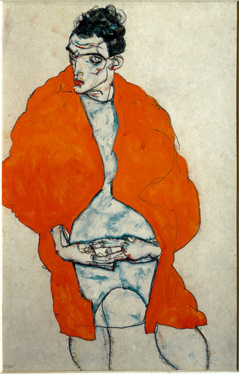 Autoportrét. Kresba Egona Schieleho od Egon Schiele